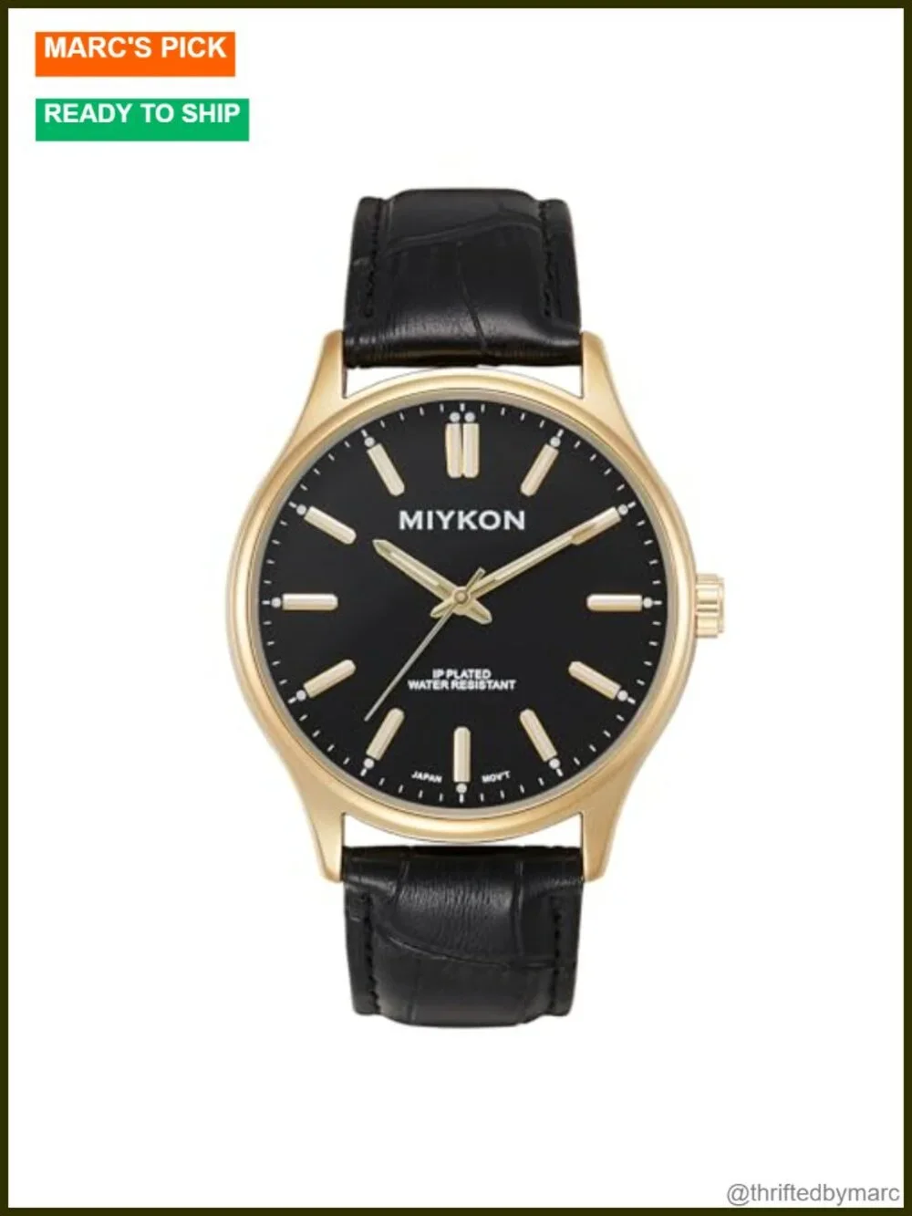 Classic Ultra-Thin Minimalist Analog Watch with Genuine Leather Strap